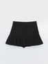 LC Waikiki Women's Waist Zipper Plain Skirt with Shorts